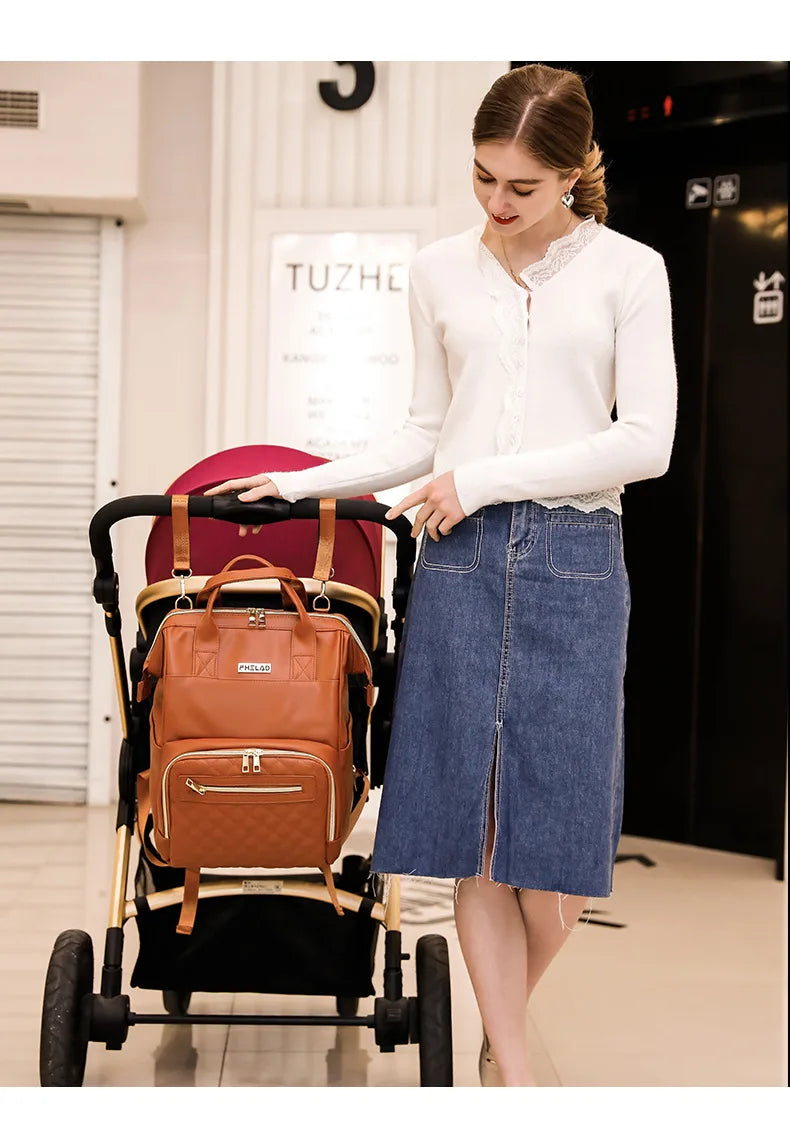 Sac à Langer en Cuir Vintage - Sac à Langer