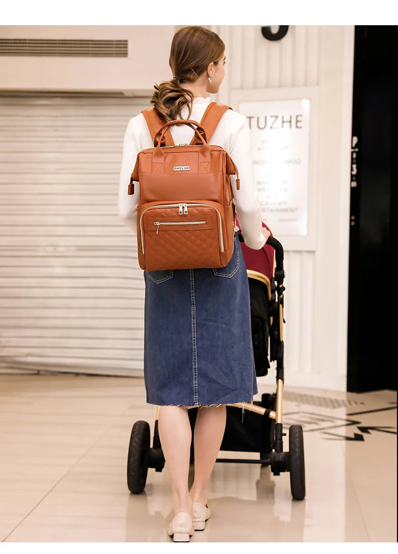 Sac à Langer en Cuir Vintage - Sac à Langer