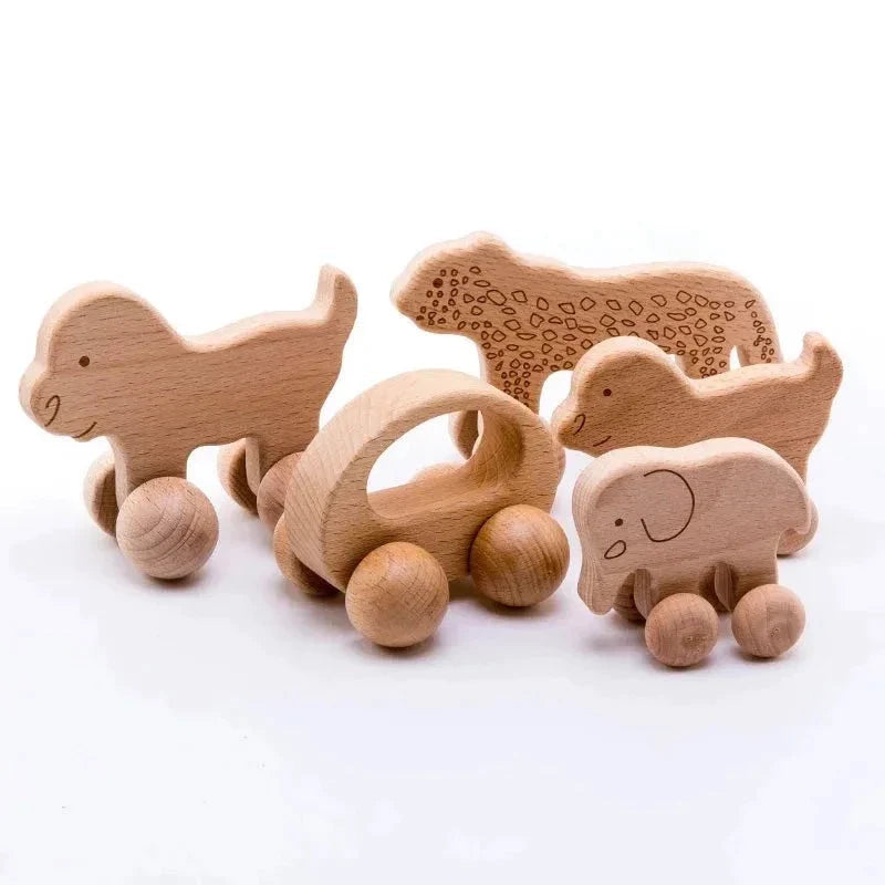 Voiture En Bois Animaux - Animaux - Jouet En bois bébé