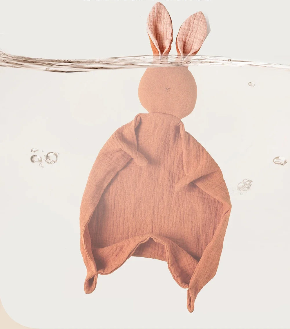 Doudou Lapin aux Grandes Oreilles en tissu doux, parfait pour les bébés de 1 à 3 ans chez Insular.