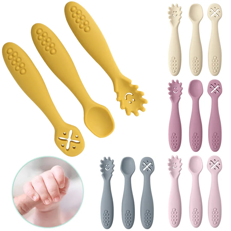 Baby Learning Spoon x3