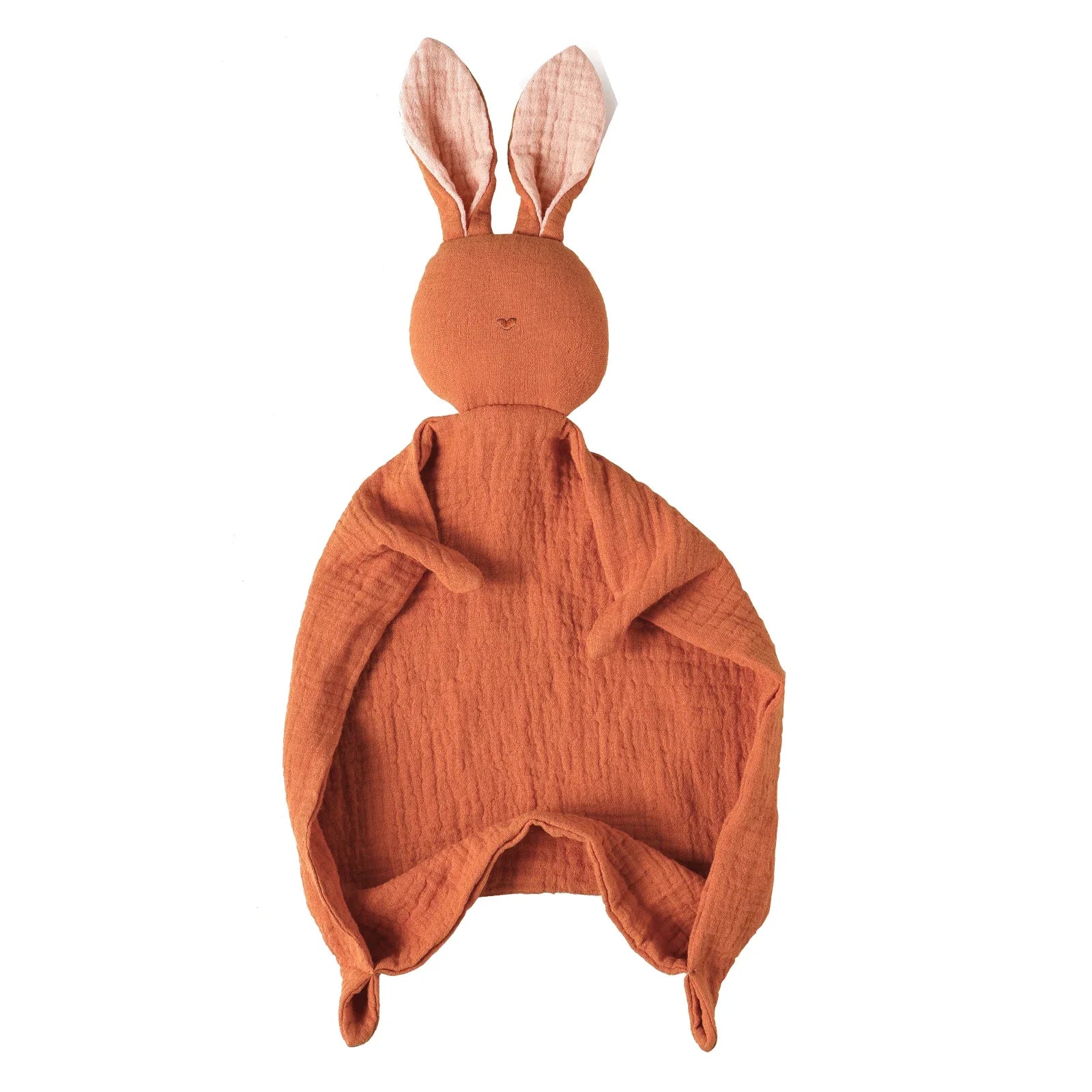 Doudou Lapin aux Grandes Oreilles en tissu doux, parfait pour les bébés de 1 à 3 ans, disponible chez Insular.