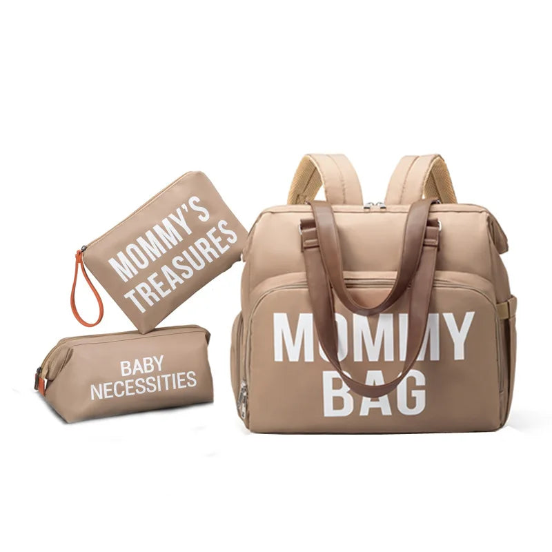 Grand Sac à Langer Mommy Bag, pratique et stylé pour les mamans actives, avec accessoires inclus.