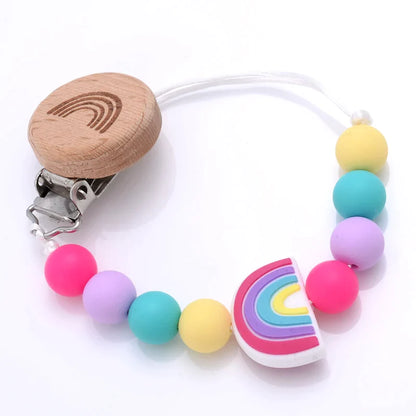 Rainbow Pacifier Clip