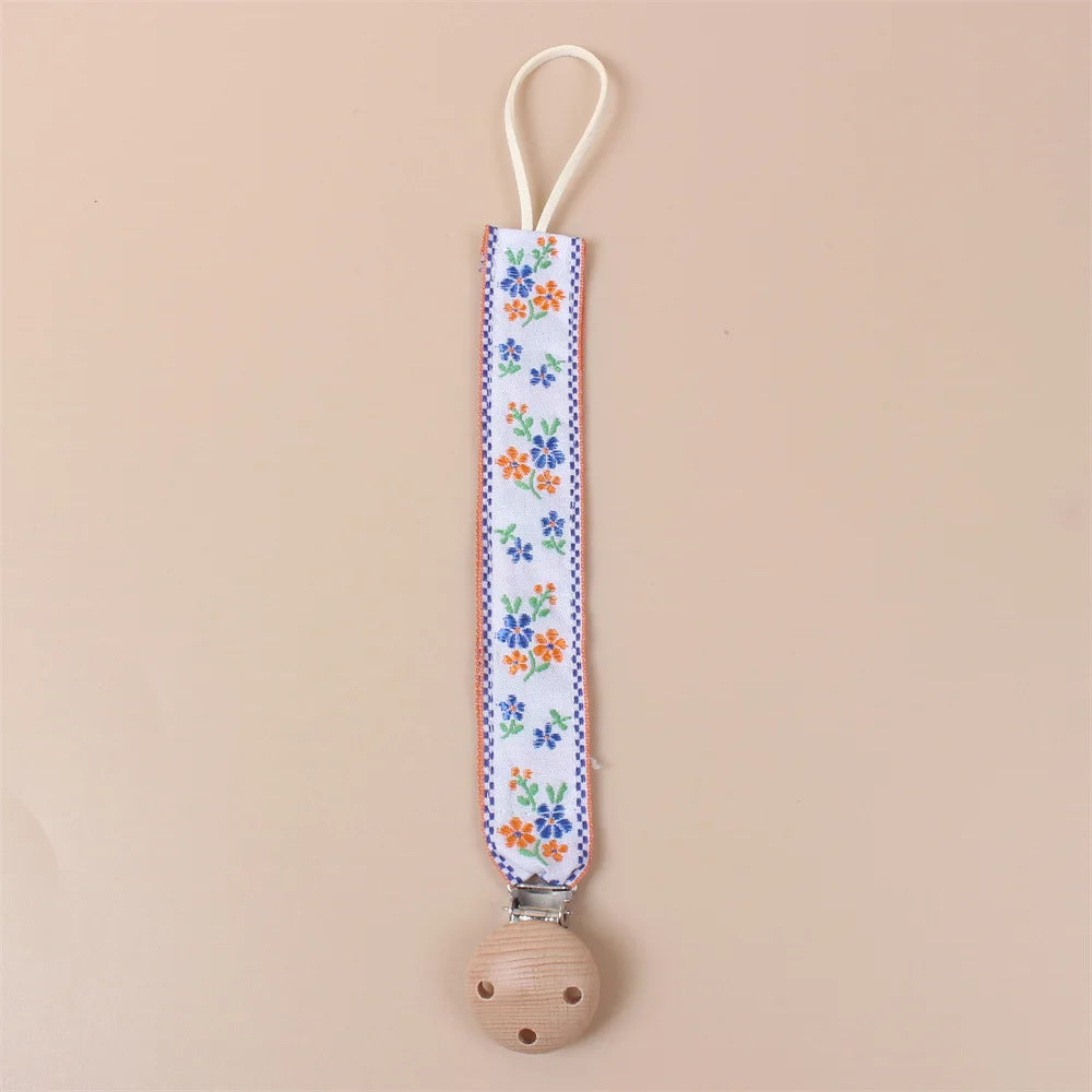 Embroidered Pacifier Clip