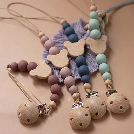 Little Bear Pearl Pacifier Clip