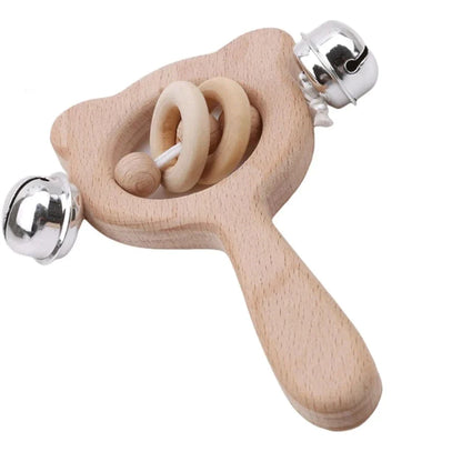 Wooden baby rattle