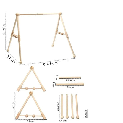 Portique bébé en bois