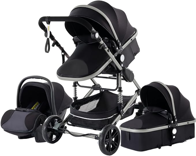 Poussette 3 En 1 Middleton - Noir Silver - Poussette