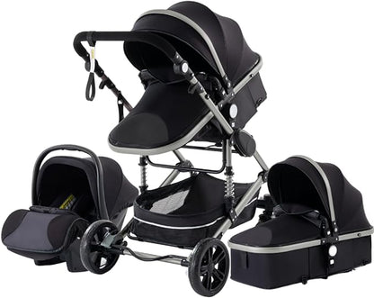 Poussette 3 En 1 Middleton - Noir Silver - Poussette